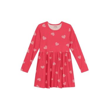 Imagem de Vestido infantil menina de corações Brandili