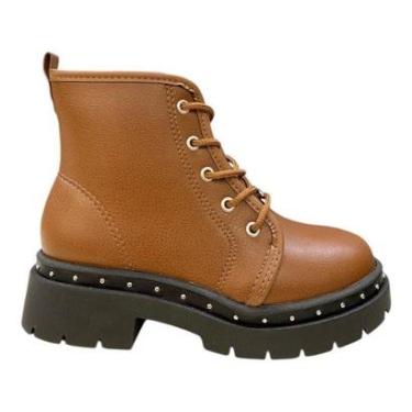 Imagem de Bota Coturno Infantil Menina Molekinha Tratorado 2182.300 Caramelo-Feminino