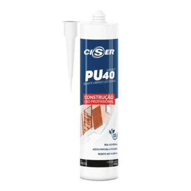 Imagem de Adesivo Silicone Selante Hibrido Construção PU40 400G - Ciser Preto, P