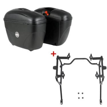 Imagem de Par Baú E21 21L Givi + Suporte Baú Lateral Bajaj Dominar 400 - Chapam