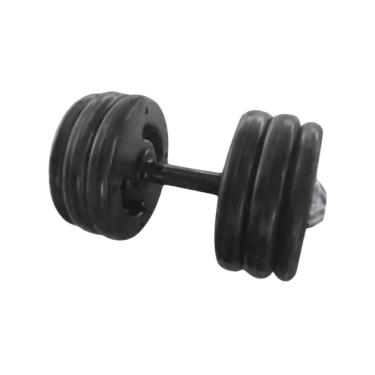 Imagem de Dumbell Injetado Pegada Emborrachada 20kg para Musculação e Treinamento Funcional Anilhas Fitness