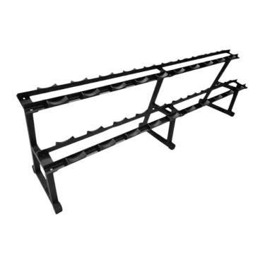 Imagem de Suporte Expositor de Dumbbells para 10 Pares SED10PA Organização de Halteres em Aço Pintado Anilhas Fitness