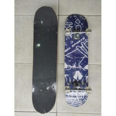 Imagem de Skateboard Semi-pro Rodas PU - AZUL