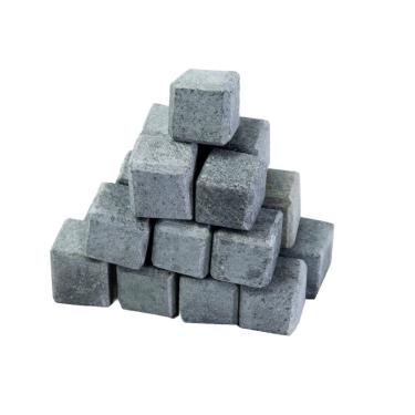 Imagem de Cubos de Gelo em Pedra Sabão para Whisky e Drinks Resfria sem Diluir Reutilizável 12 Unidades Industria São Jose