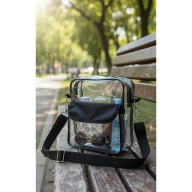 Imagem de 2x Shoulder Bag Transparente Preta: Estilo e Praticidade - Congratulat