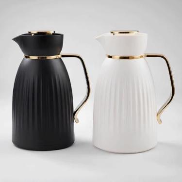 Imagem de Kit 2 Garrafa Térmica Café Chá 1 Litro Quente Frio Abre Fecha - Bravat