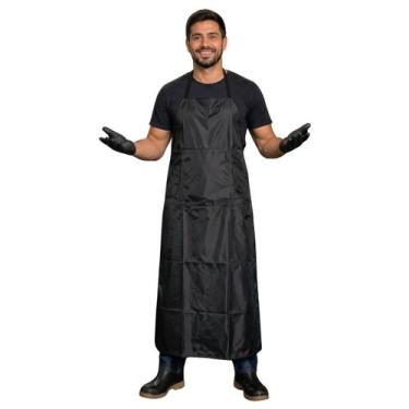 Imagem de AVENTAL PRETO NYLON IMPER.ORDENHA C/BOLSO FRONTAL 1,27X84,5cm - Anabis