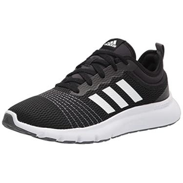 Imagem de adidas Tênis de corrida feminino Flex 2, Preto/branco/cinza, 7