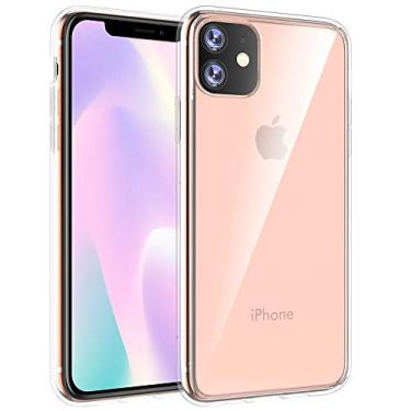 Imagem de Capa para iPhone 11 6,1 polegadas 2019 resistente à prova de quedas TPU + 2H transparente acrílico rígido capa traseira proteção à prova de choque capa para iPhone 11