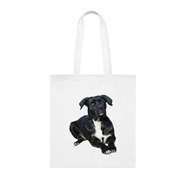 Imagem de Bolsa para cachorro Cane Corso, presente para cachorro Cane Corso, aniversário de cachorro Cane Corso bolsa de ombro para cachorro Cane Corso, bolsa reutilizável para cães Cane Corso, Branco