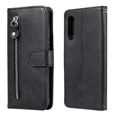 Imagem de HONGYAN Capa de telefone Para LG Velvet Fashion Texture Zipper Horizontal Flip Capa de Couro com Suporte e Slots para Cartões e Carteira Capa protetora