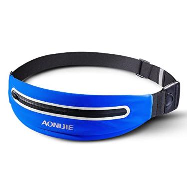 Imagem de Cinto de cintura de corrida ajustável bolsa de cintura fina masculina feminina à prova d'água pochete para viagem maratona jogging suporte de telefone de 6 polegadas, D, cintura: 60