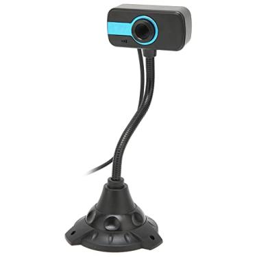 Imagem de Webcam, Webcam USB Boa transmissão de luz Foco manual 5m omnidirecional com microfone com redução de ruído para transmissão ao vivo no escritório