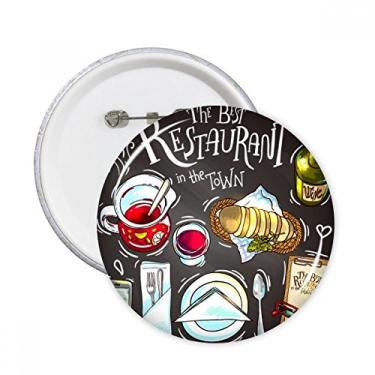 Imagem de O melhor restaurante da cidade ganha alfinetes redondos emblema de botão decoração acessório 5 peças