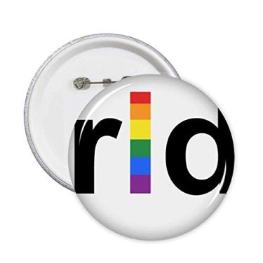Imagem de Broche LGBT Rainbow Gay Lésbica Transgênero Broche Emblema Botão Decoração 5 peças
