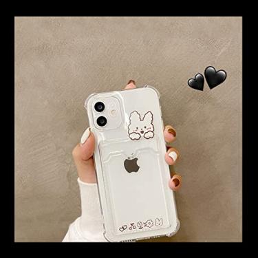 Imagem de Capa de telefone à prova de choque bonita para iphone 11 12 13 pro xs max x xr mini 7 8 6 plus suporte de cartão de capa de carteira macia, b, para iphone 7 ou 8
