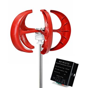 Imagem de Gerador de turbina eólica vertical sem ruído 4000W, turbina eólica vertical 48V com controlador MPPT para acampamento em casa (com controlador MPPT),48v