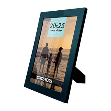 Imagem de Porta Retrato 20x25 Moldura Para Quadro Com Apoio Mesa Gravata Vidro Foto Home Aparador (Preto)
