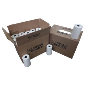 Imagem de 60 Rolos Bobina Térmica 80x30 p/Impressora Térmica Fiscal e Não-Fiscal | Cupom ECF PDV SAT Bematech Elgin i7,Elgin i8