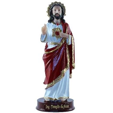 Imagem de Imagem do Sagrado Coração de Jesus em Resina 15 cm