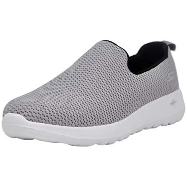 Imagem de Skechers Tênis masculino Go Max-Athletic Air Mesh sem cadarço, Cinza claro, 41