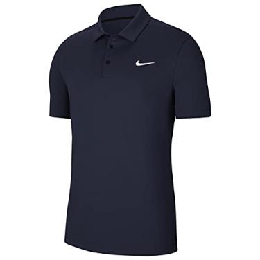 Imagem de Nike Camiseta polo masculina de futebol e golfe Ct4581, Azul-marinho | Preto | Branco, XXG
