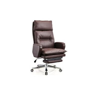 Imagem de Cadeiras de mesa de escritório, poltrona, ergonômica, para jogos de computador, poltronas reclináveis ajustáveis com apoio para os pés, cadeira de couro confortável