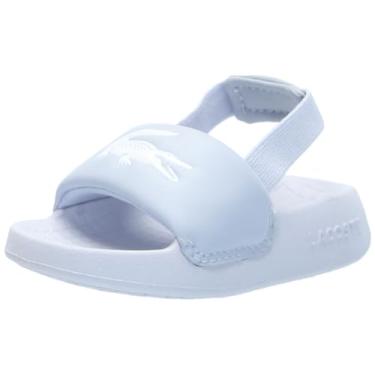 Imagem de Lacoste Pantufa unissex infantil juvenil, Branco/grafite, 16