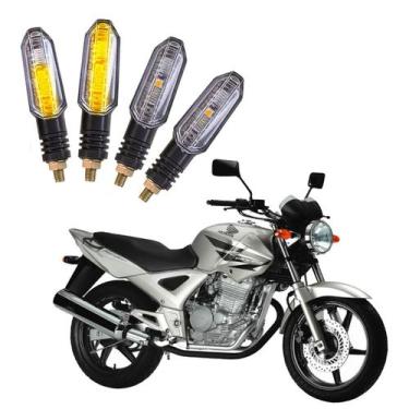 Imagem de Kit 4 Setas Sequenciais Pisca de Led Universal Modelo P50S Moto CB 250