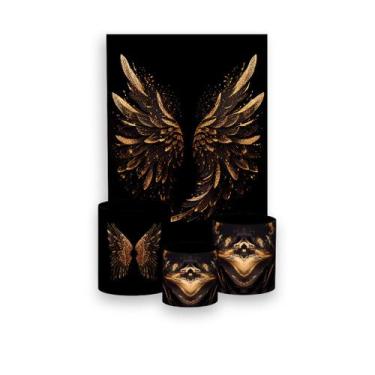 Imagem de Painel De Festa Vertical 1,50 x 2,20 + Trio De Capas Cilindro -  Asas 