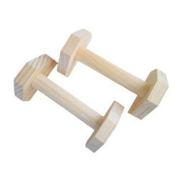 Imagem de rockible 2Pcs Parallettes de Madeira Fitness Gym Home Planks Calistenia Push Up Handles