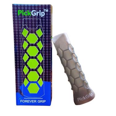 Imagem de PickGrip Pickleball Paddle Enhanced Grip Bonus Overgrip Absorção de Choque Controle Conforto Antifadiga Substituição Amortecimento Vibração Punho de Desempenho Cotovelo de Tênis (Cinza, Alongado)