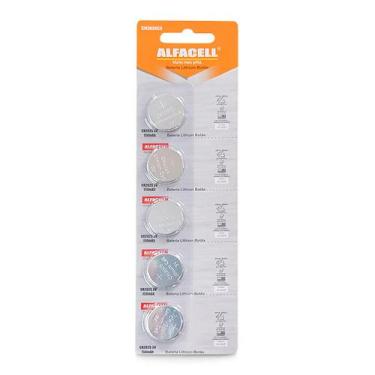 Imagem de Bateria Cr2025 Cartela 5 Unidades Alcalina Lithium 3V Botão - ALFACELL