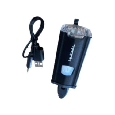 Imagem de Farol de Alumínio Preto Led 200 Lumens Bateria Recarregável USB TRONIK