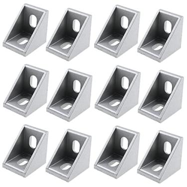 Imagem de LUORNG 12Pcs Suporte de Canto de Perfil de Alumínio Série 3030 Conector de Ângulo Reto Em Forma de L 24 Mmx30 Mm Suporte de Conector L Fixador para Perfil de Extrusão de Alumínio c (, )
