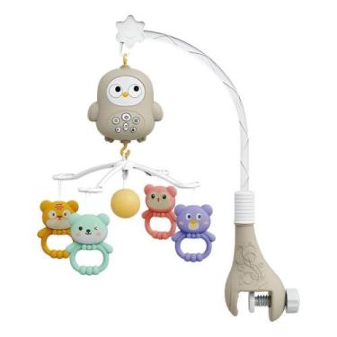 Imagem de Móbile Berço Carrinho Bebê Musical E Giratório Coruja Multifuncional C