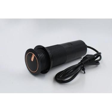 Imagem de Torre de Tomada Embutir Automática 20A + 2 USB Preto com Cobreado - QT