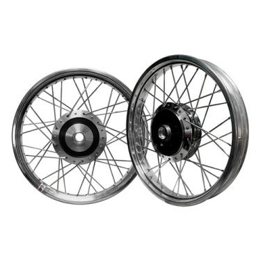 Imagem de Par Roda Aro Alumínio Polido Viper Vpr Titan Fan 150 160