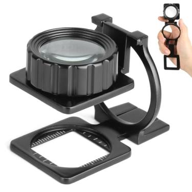 Imagem de Rongon Lupa De Joalheiro, Bolso, Lupas Dobráveis 15X, Lente Pequena Para Leitura, Joias, Têxteis, Selos, Moedas, Pedras