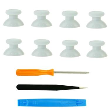 Imagem de CTHTBZ 8 Peças De Substituição Para Joysticks Xbox Series X/S, Kit Reparo One S/X/Elite, Analógicos Personalizados, Controle Central (Branco)