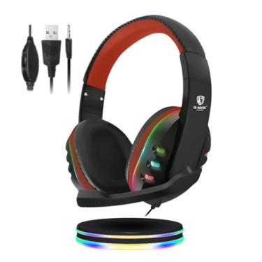 Imagem de Headset Gamer B-MAX BM216, Fone De Ouvido Gamer Compativel com Ps4 Pc Video Game P2 com LED RGB (Vermelho)