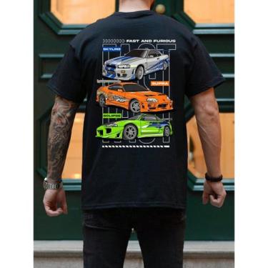 Imagem de Camiseta Carro Skyline Brian Filme Velozes e Furiosos Unissex - DM Clo