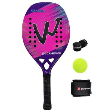 Imagem de Raquete de tênis de padel CAMEWIN em fibra de carbono 18k 360g + 10g
