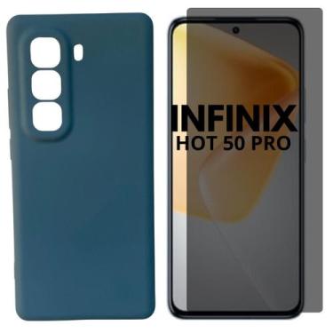 Imagem de Capa + Pel Vidro 3D Priv Compativel Com Infinix Hot 50 Pro - Generica,