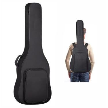 Imagem de Kit Violão Clássico Capa Bag Luxo Impermeável KA06 Capotraste Correia 