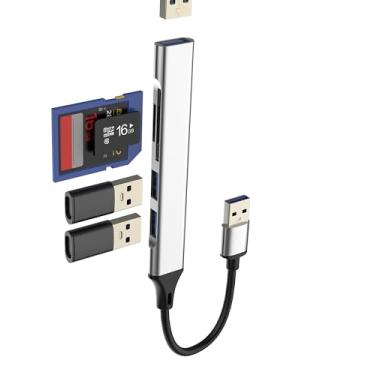 Imagem de Adaptador USB HUB SD Micro SD USB OTG 3.0 (5 em 1) Thunderbolt Laptop PC Extensão Macbook Estação de Ancoragem Transferência Câmera Portátil TF Slot Memória Flash Drive Externo Teclado Mouse Conector