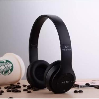 Imagem de Fone de Ouvido Bluetooth Sem Fio, Over-Ear, com Controles de Reprodução e Cancelamento de Ruído Passivo, Preto