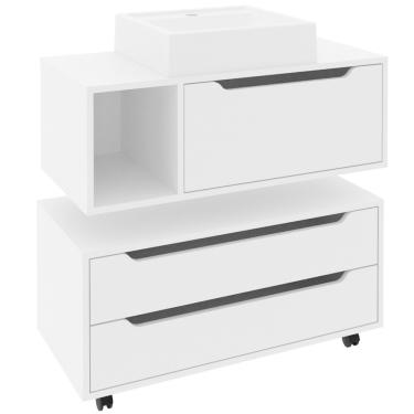 Imagem de Kit Balcão e Gabinete de Banheiro com Cuba Karina