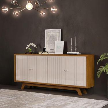 Imagem de Aparador para Sala Buffet Ambiente Brise Freijó Off White – DJ Móveis