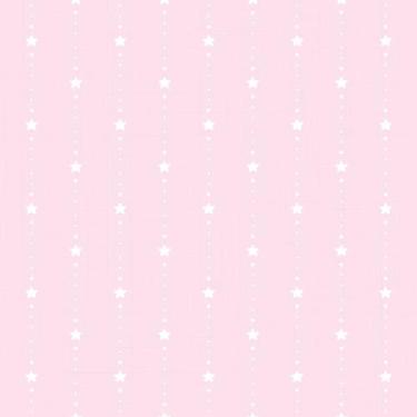 Imagem de Papel de Parede Infantil Estrelas Fundo Rosa 57x270cm - Quartinhos